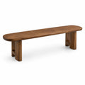 Bank aus Akazienholz oval braun 120cm