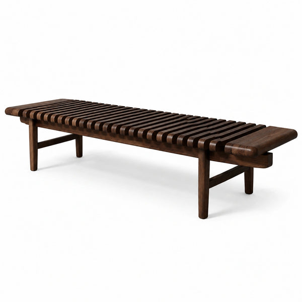 Holzbank Walnuss 200x45x35cm