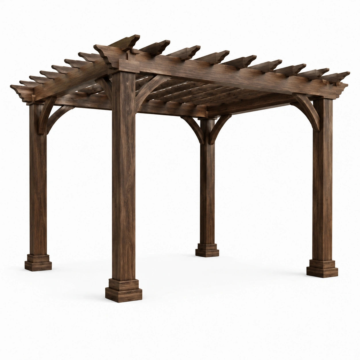Holz-Pergola Eiche Braun 300x300 cm