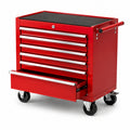 Metall Werkzeugwagen mit 7 Schubladen Rot 77x46x97cm