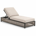 Verstellbare Gartenliege Aluminium Polyester Beige