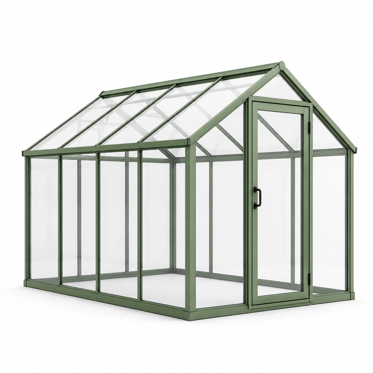 Gewächshaus Aluminium Sicherheitsglas Grün 250x190x195 cm