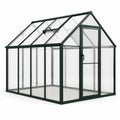 Aluminium Gewächshaus mit Polycarbonatplatten Dunkelgrün 250x185x208 cm